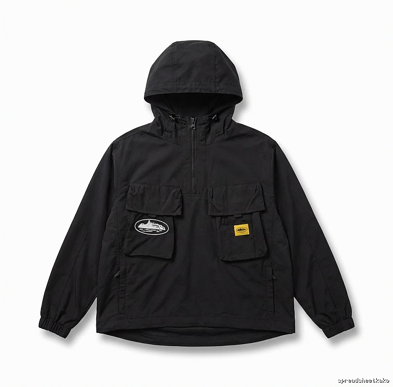 Corteiz Workwear Style Black Jacket