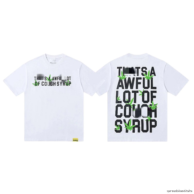COUGH SYRUP Hemp Leaf Street Style White T-Shirt