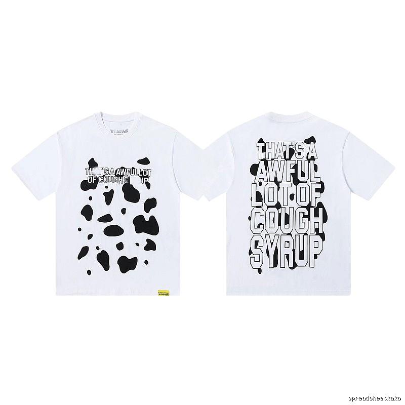 COUGH SYRUP Print Street Style White T-Shirt