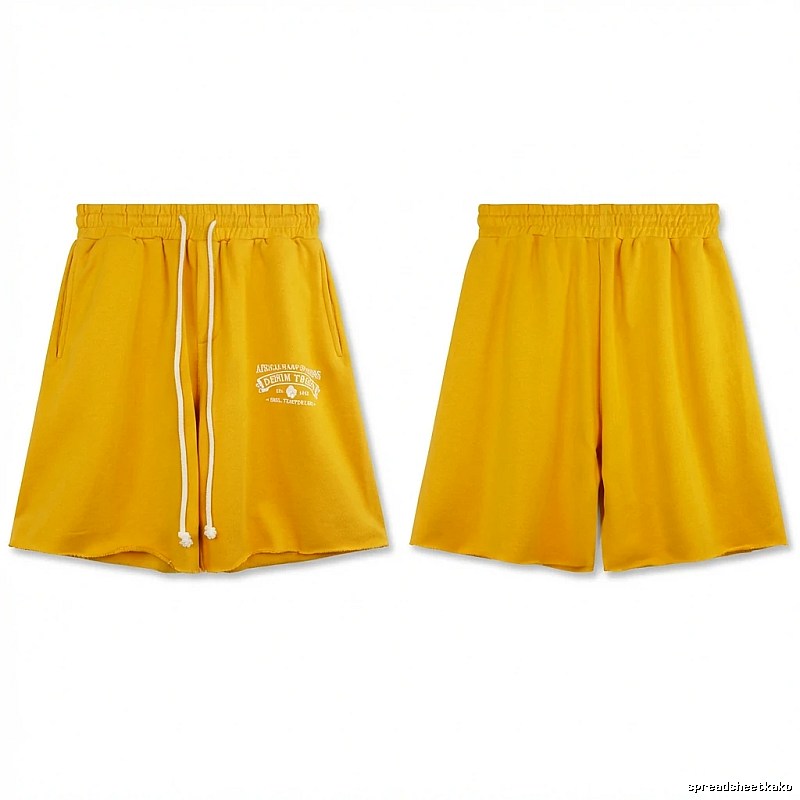DENIM TEARS American-style yellow shorts