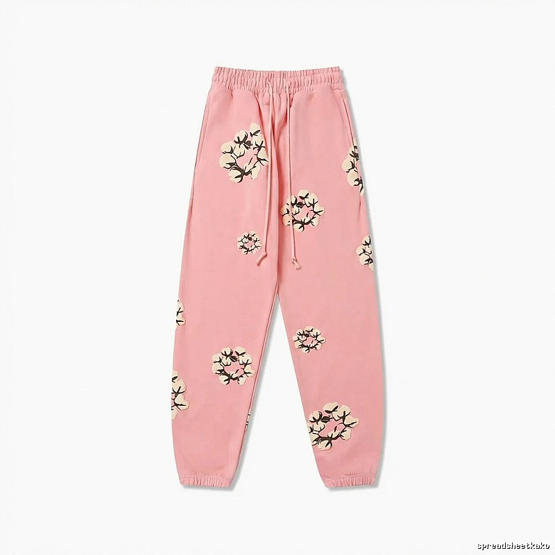 DENIM TEARS Floral Pink Sweatpants