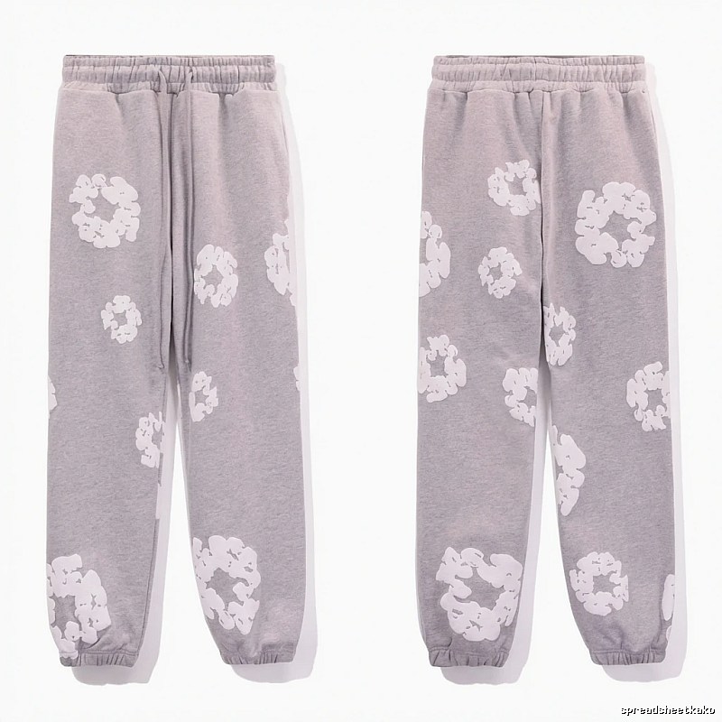 DENIM TEARS Printed Casual Grey Pants