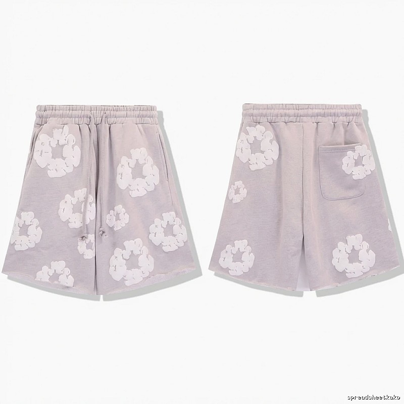 DENIM TEARS Printed Retro Style Shorts