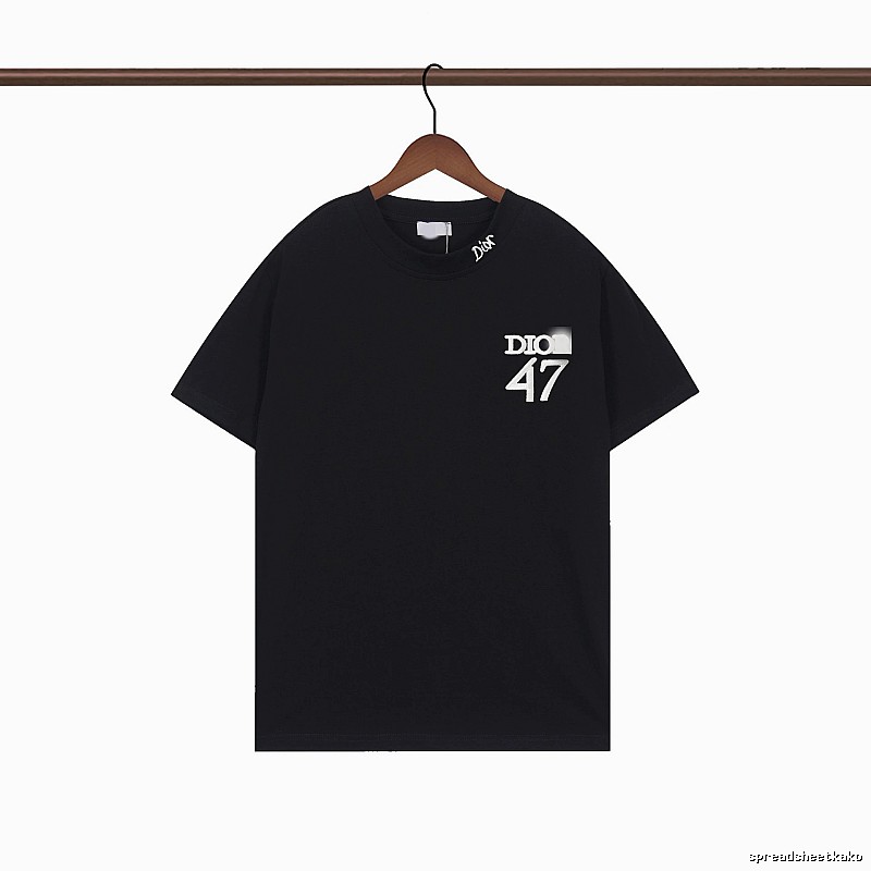 Dior 47 Collection Minimalist Style Black T-Shirt
