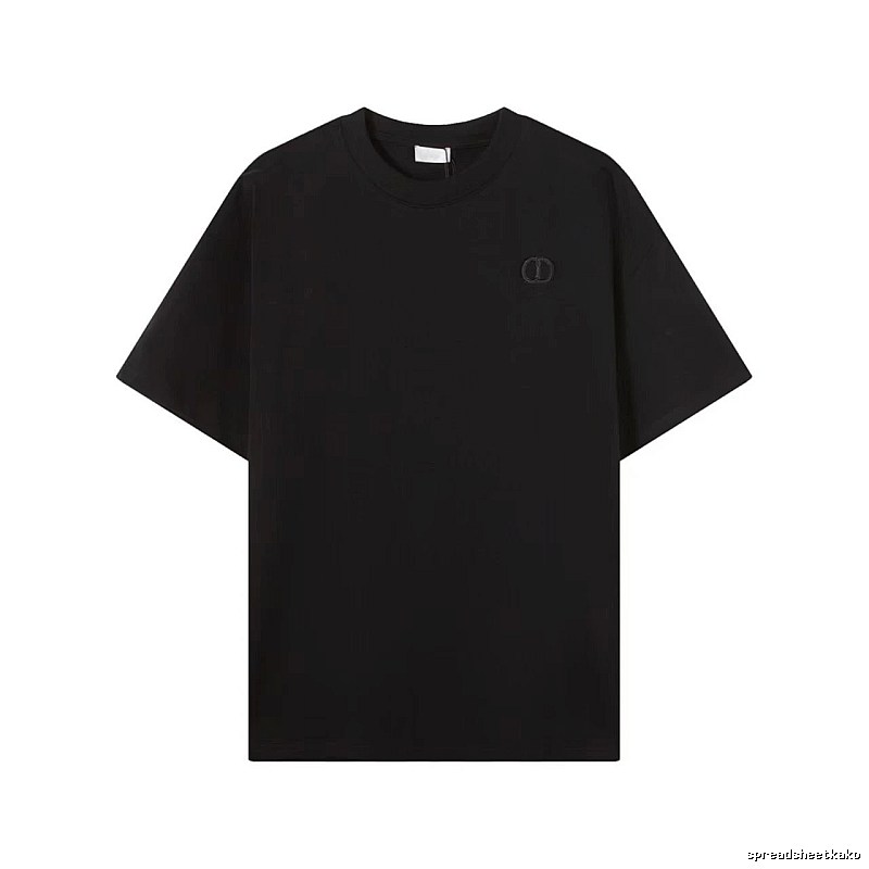 Dior Classic Collection Minimalist Style Black T-Shirt