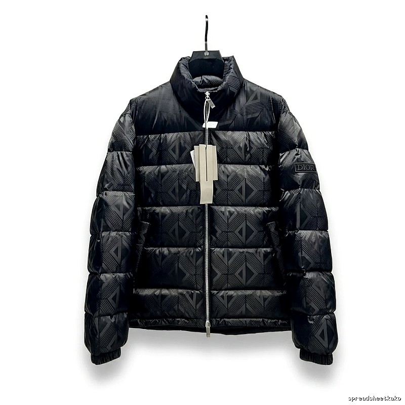 Dior diamond - checkered black down jacket