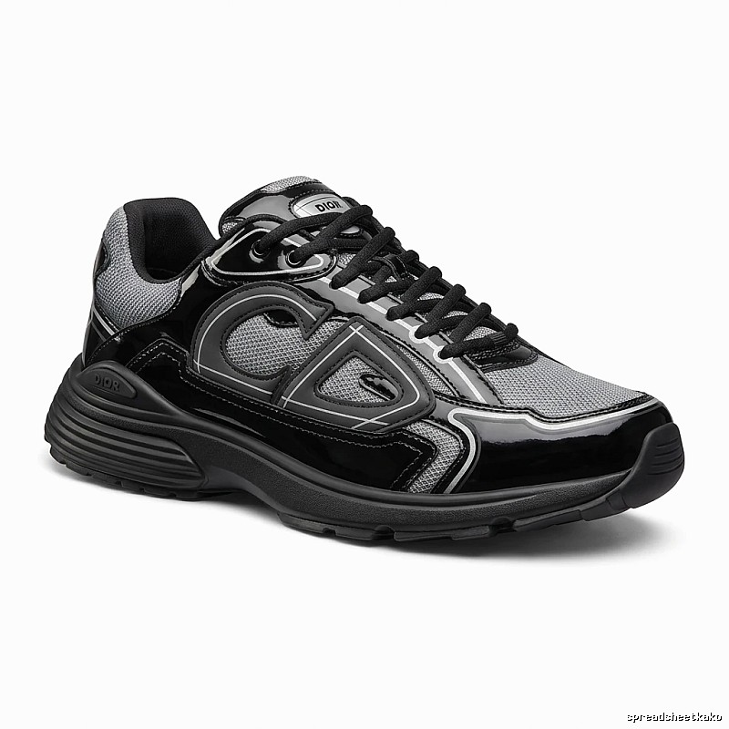 Dior retro-style black and grey sports shoes
