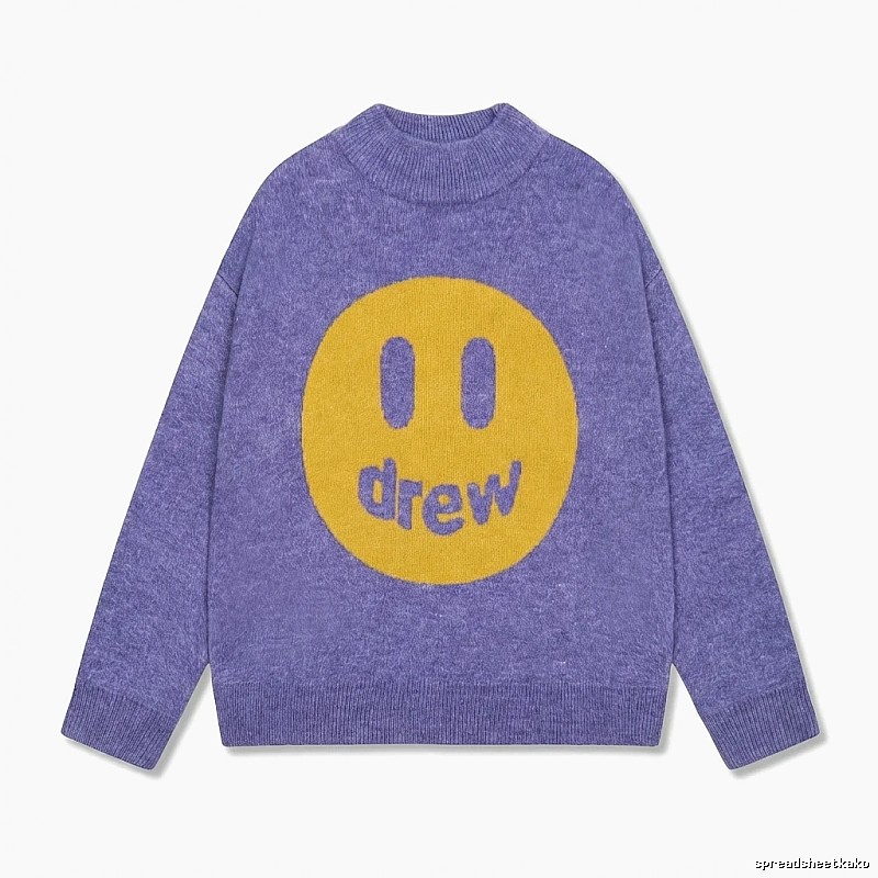 DREW Smiley Purple Sweater