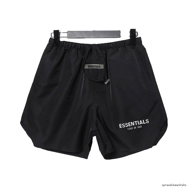 ESSENTIALS Brand Black Shorts