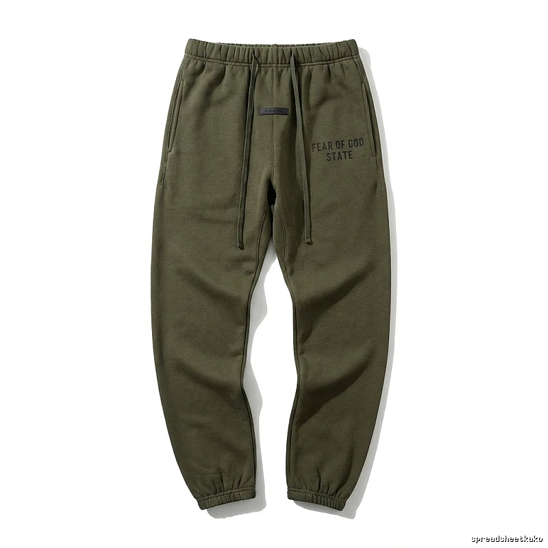 ESSENTIALS casual style olive green sweatpants