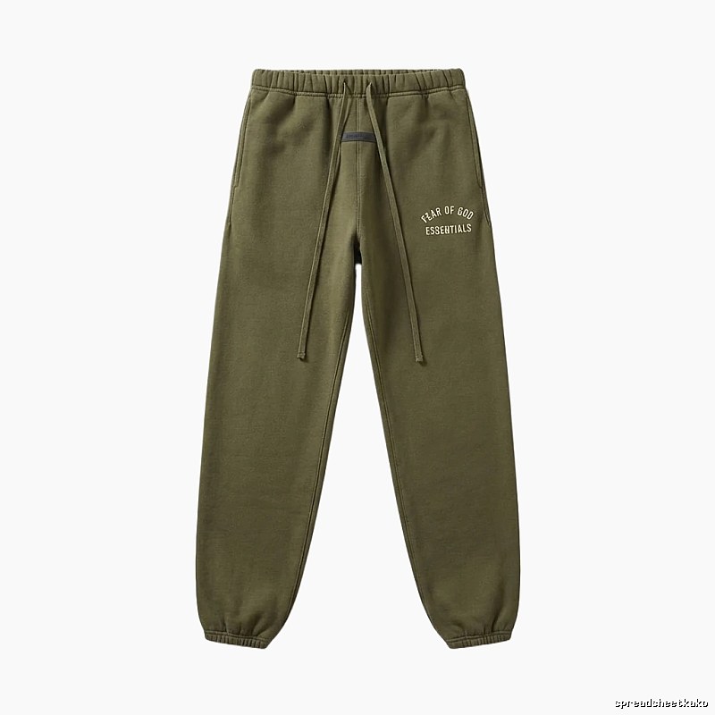 ESSENTIALS casual style olive green sweatpants