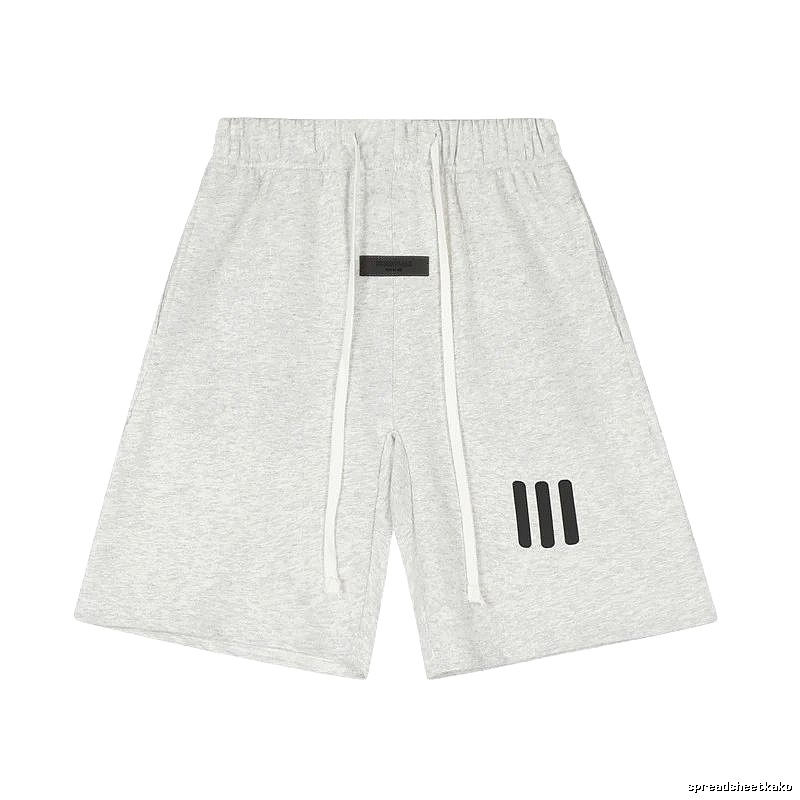 ESSENTIALS minimalist light gray shorts