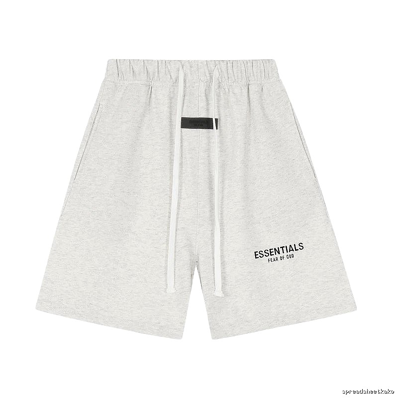 ESSENTIALS minimalist light gray shorts