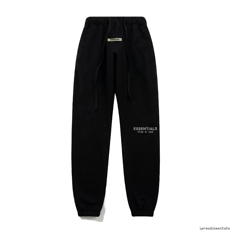 ESSENTIALS minimalist style black sweatpants