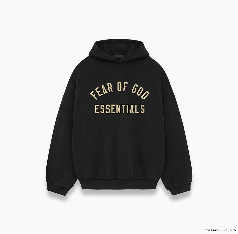 ESSENTIALS minimalist style black sweatshirt