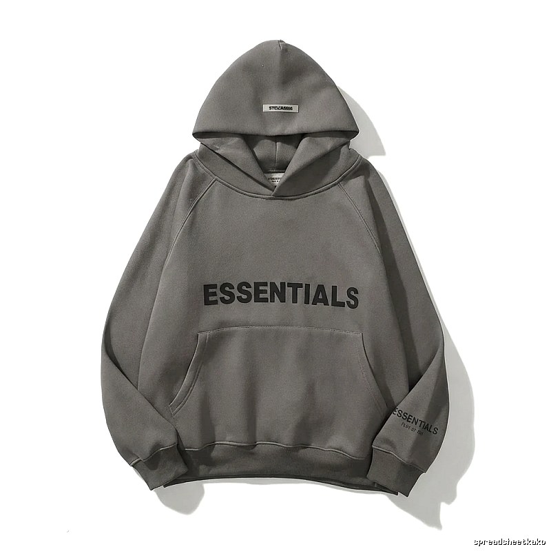 ESSENTIALS minimalist style grey sweatshirt
