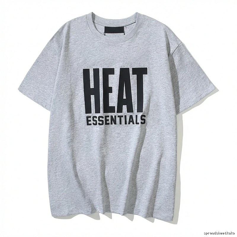 ESSENTIALS Simple Gray Short-sleeve Shirt