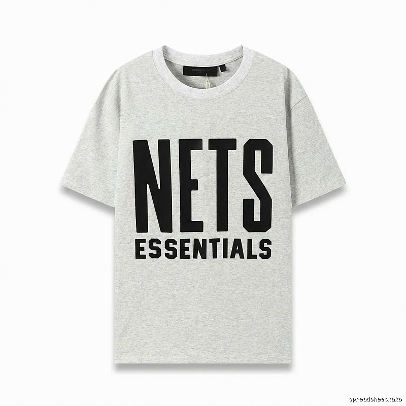 ESSENTIALS Trendy Brand Simple Style Grey T-shirt