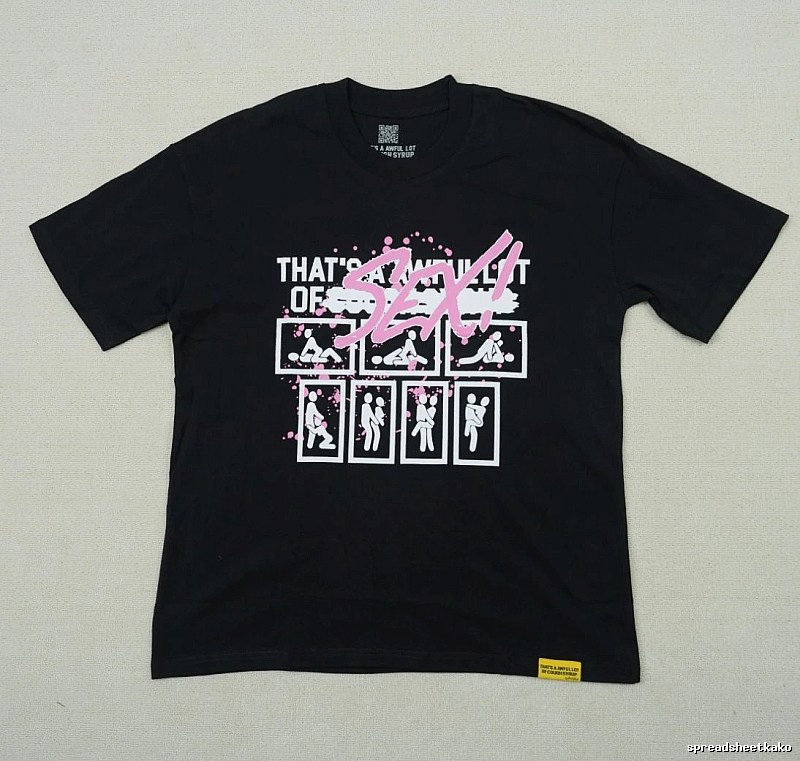 FR2 Funky Print Street Style Black Short-sleeve T-shirt