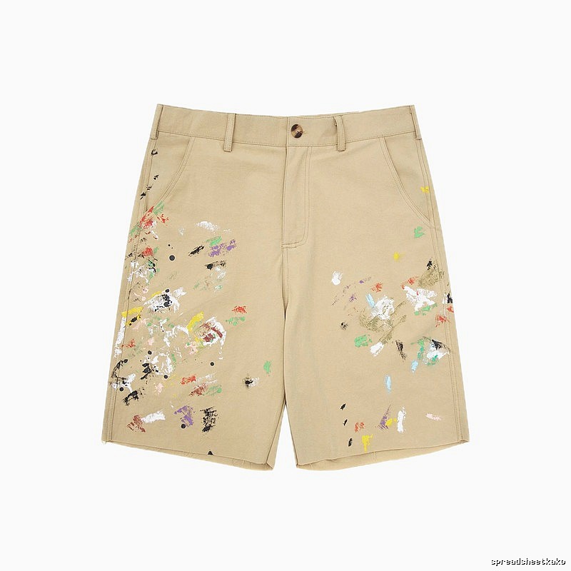 Gallery Dept Graffiti Style Khaki Shorts