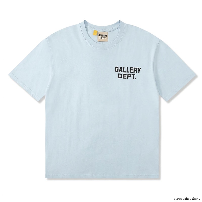 Gallery Dept Simple Style Light Blue T-shirt