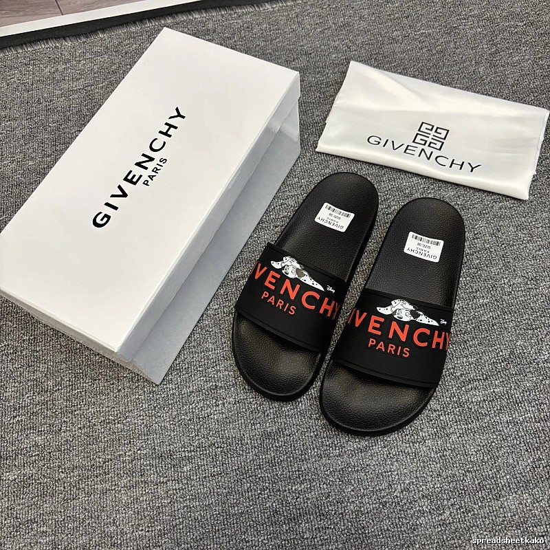 Givenchy x Disney Co-branded Trendy Black Slides