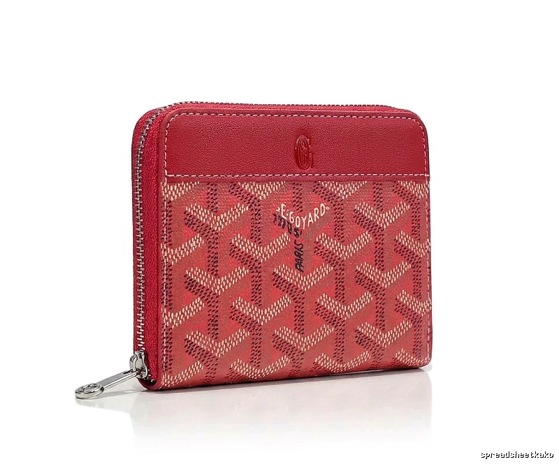 Goyard classic printed style red wallet