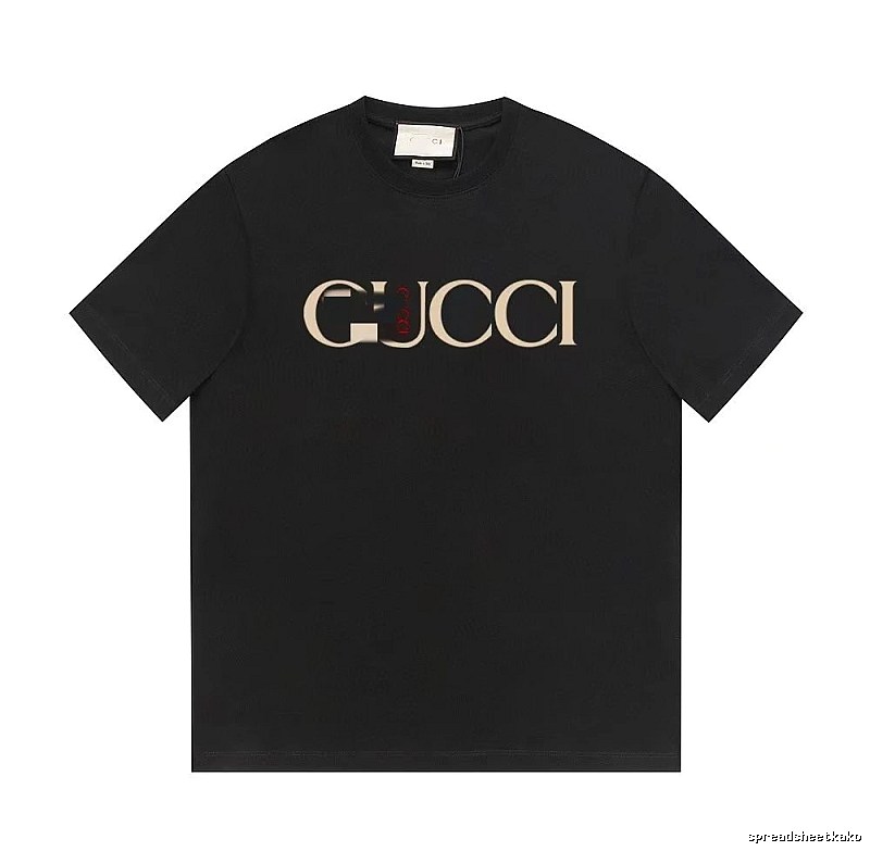 Gucci Classic Print Vintage Style Black T-Shirt