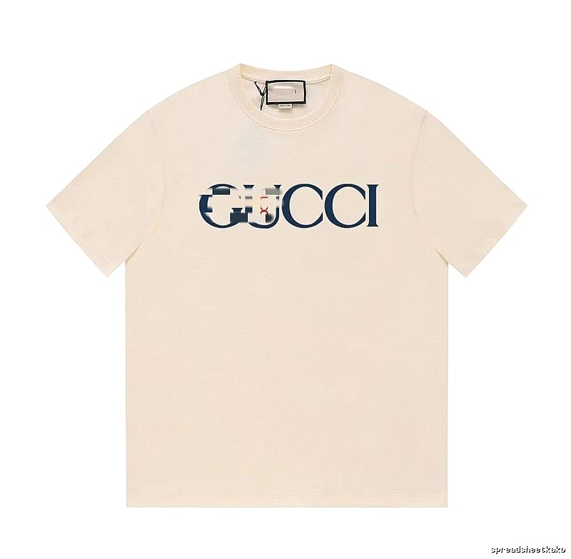 Gucci Classic Printed Casual Style Off-white Short Sleeve T-Shirt