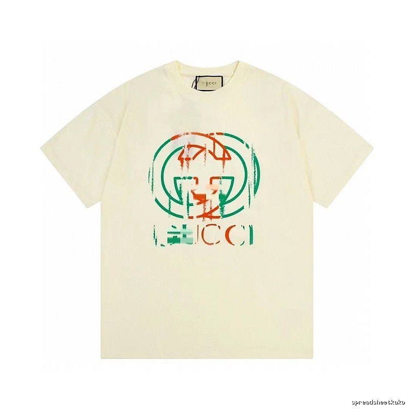 Gucci Double G Graffiti Vintage Style Off-white T-shirt