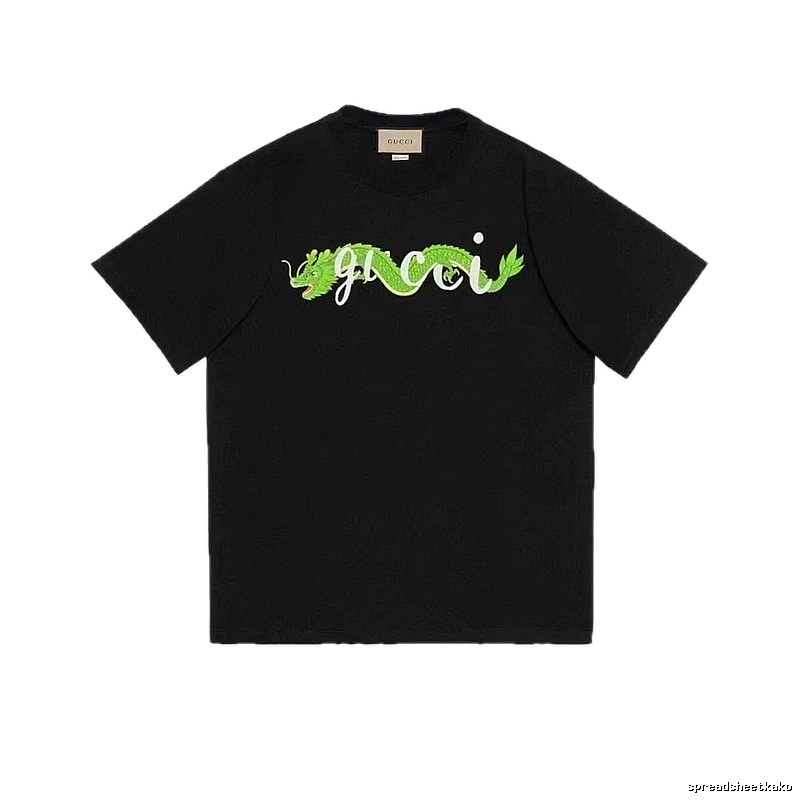 Gucci Year of the Dragon Collection Trendy Black Short-sleeve T-shirt