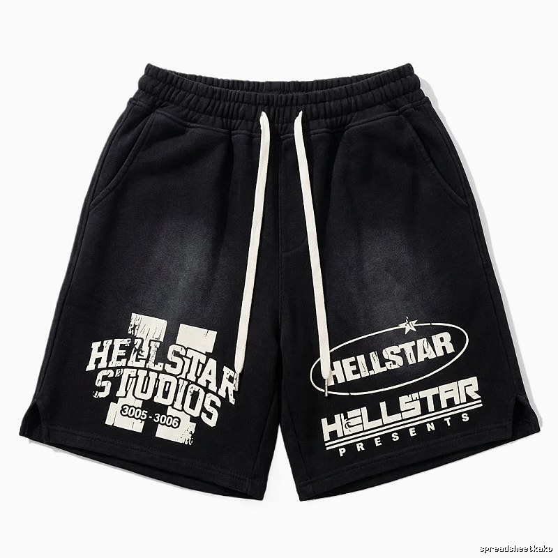 Hellstar dark style black shorts