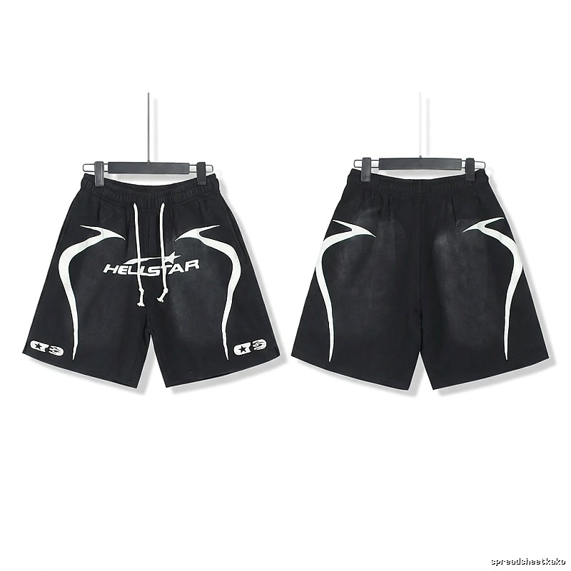 Hellstar dark style black shorts