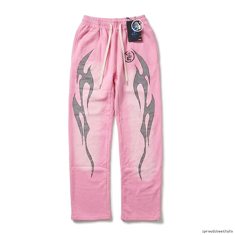 Hellstar Flame Wind Pink Sweatpants