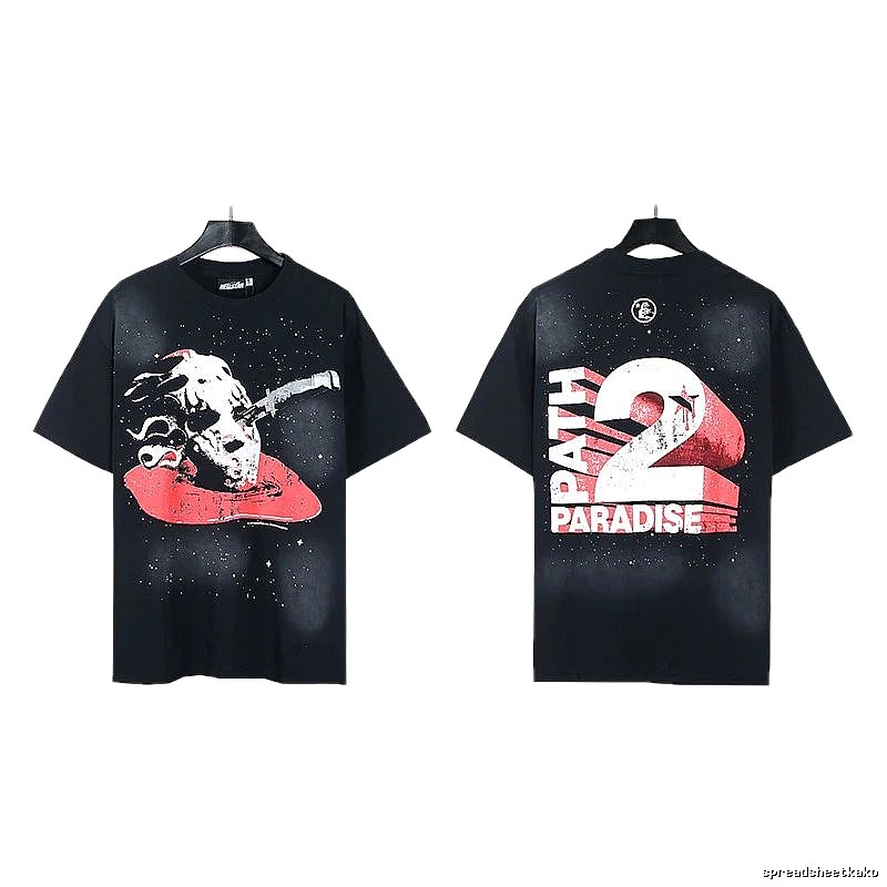Hellstar Killer Print Street Style Black & Red T-Shirt
