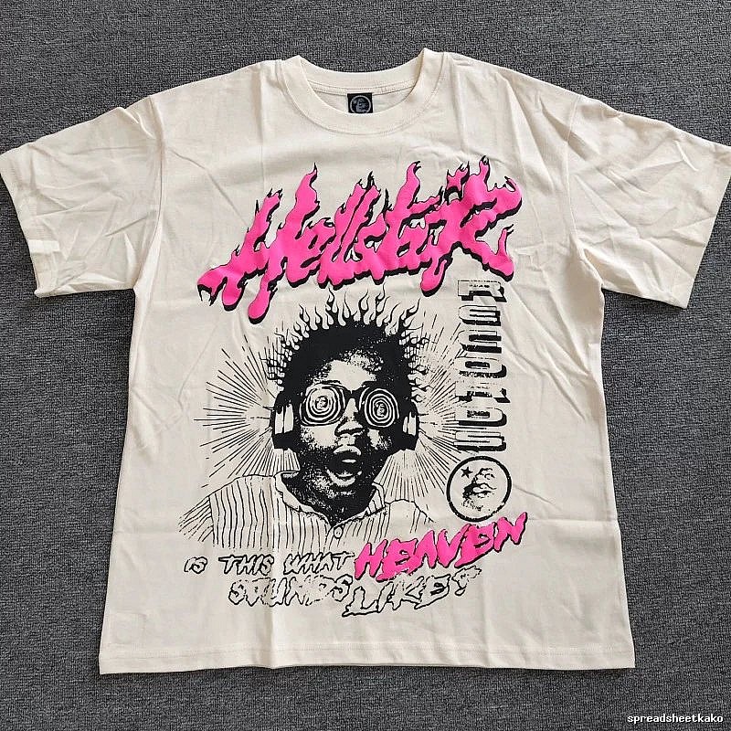Hellstar Printed Street-style Off-white T-shirt