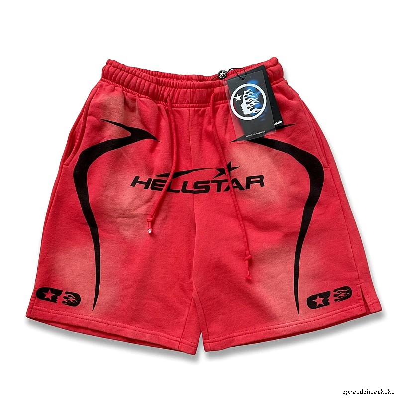 Hellstar Trendy and Cool Style Red Shorts