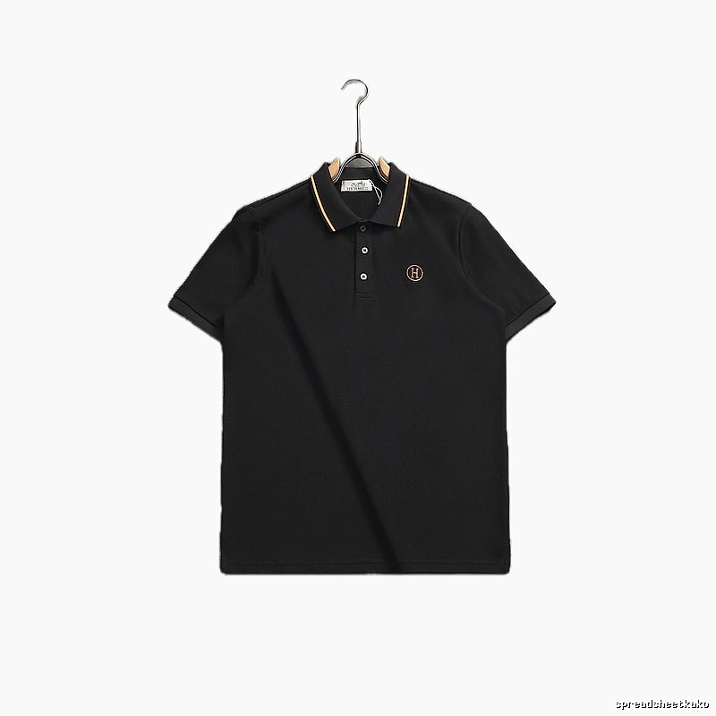 Hermès Classic Wind Black Polo Shirt