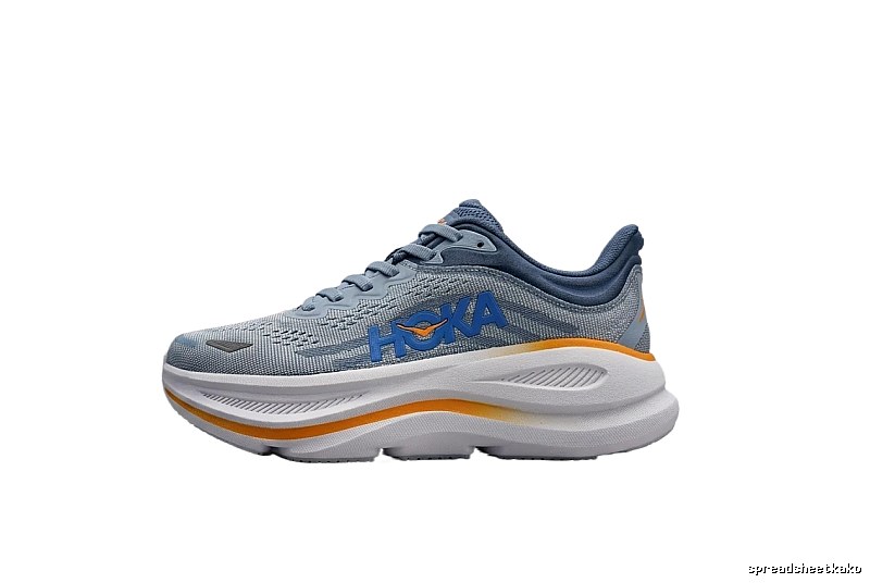 HOKA retro-style gray-blue sports shoes