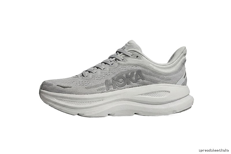 HOKA Trendy Gray-White Athletic Shoes