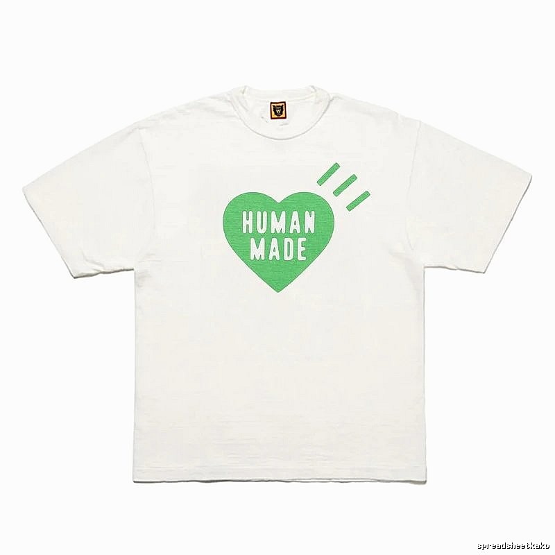 Human Made Logo Detail Heart logo T-shirt Black Green Human with Relaxed Feel