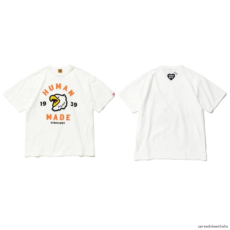 Human Made Urban Heart logo T-shirt Black Green Human with Casual Appeal