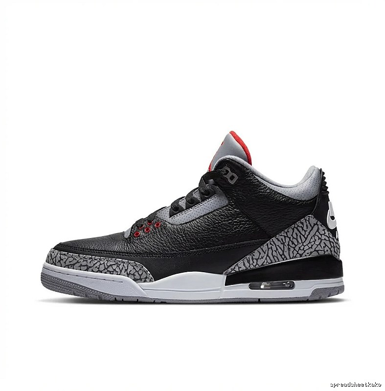 Jordan AJ3 Retro Black and Grey Athletic Shoes