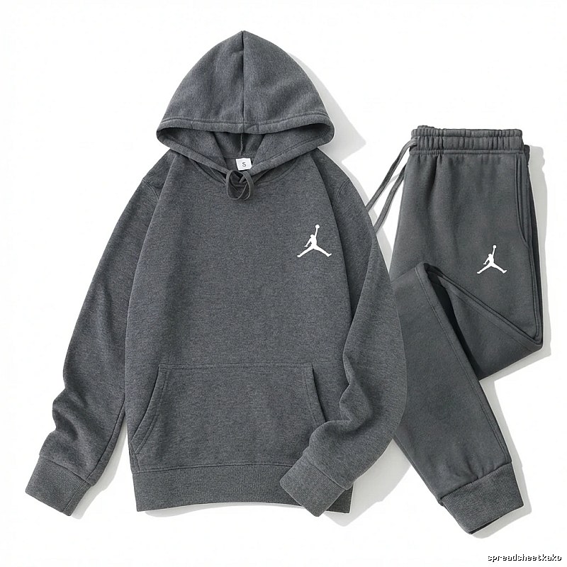 Jordan sports style dark gray suit