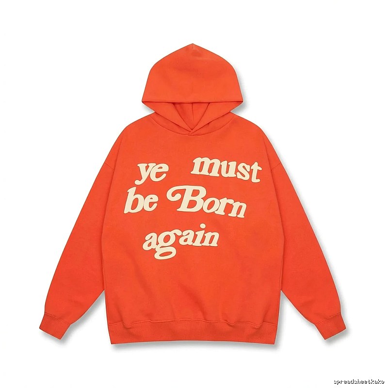 Kanye orange trendy style sweatshirt