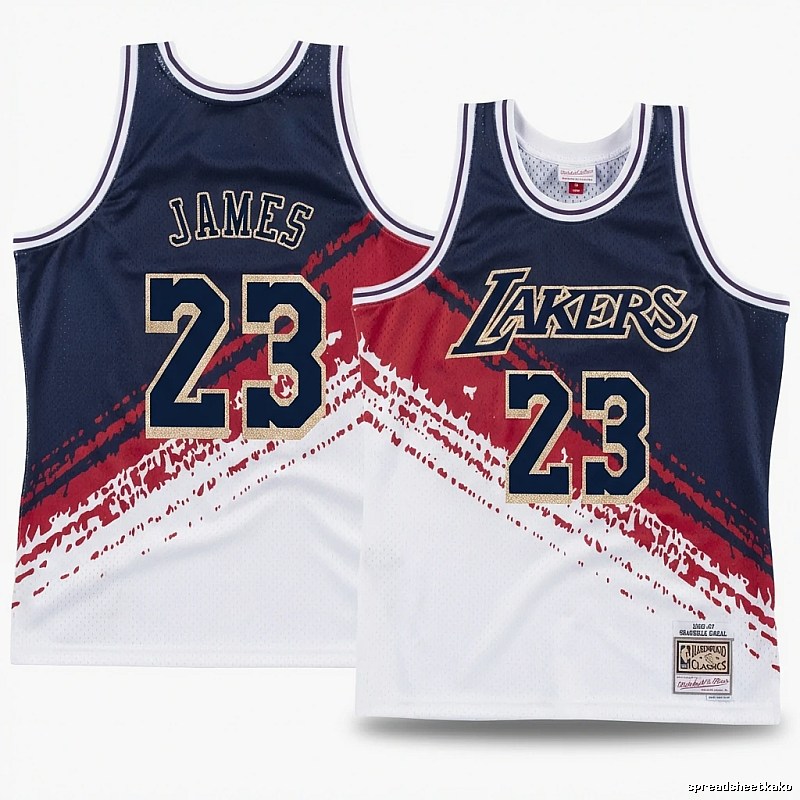 LBJ Lakers retro-style jersey