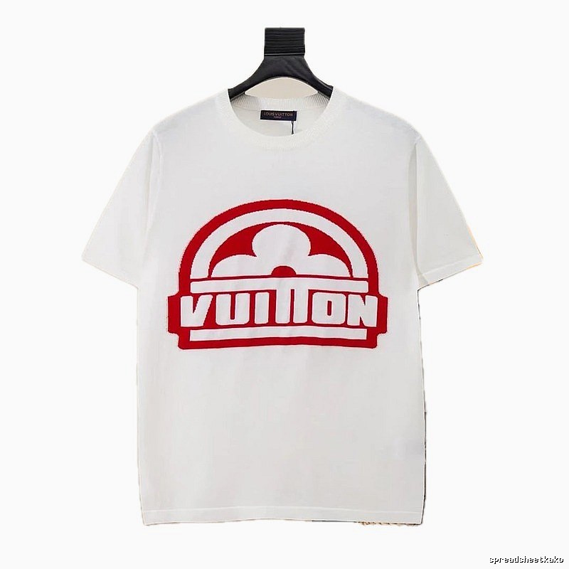 Louis Vuitton classic red and white trendy brand T-shirt