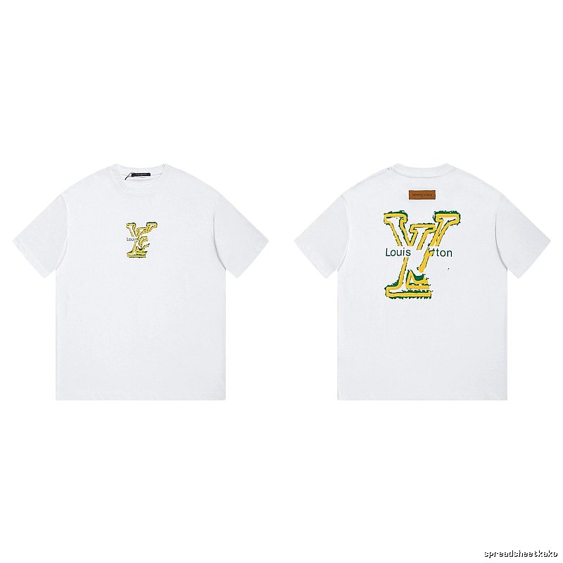 Louis Vuitton Graffiti Print Trendy Style White T-shirt