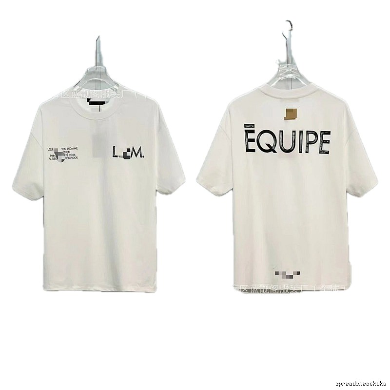 Louis Vuitton Letter Print Street Style White T-shirt