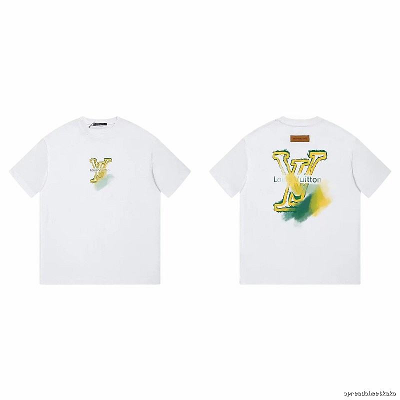 Louis Vuitton LV Printed Casual Style White T-Shirt